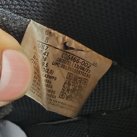 Nike Shoe Men's 8 Court Vision CD5466-002 Triple Black Mid Training Sneakers - Picture 3 of 8